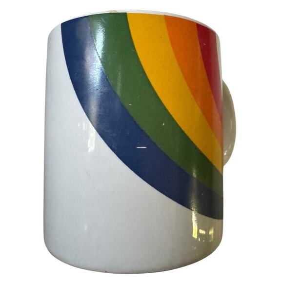 VTG 1980's Rainbow Pride Coffee Mug Retro FTDA Collectible LGBTQ Ally READ - Picture 3 of 8